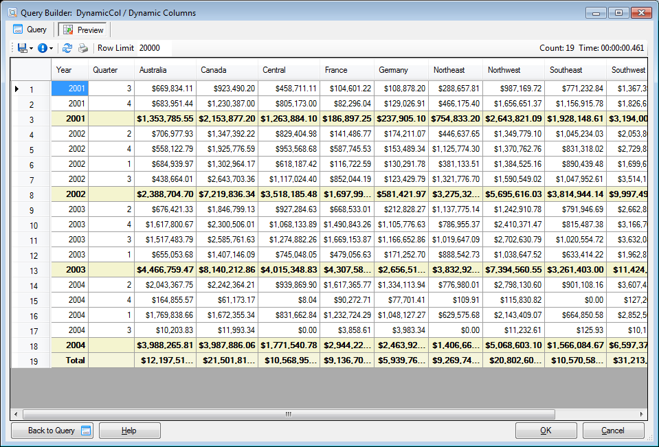 Preview Dynamic Columns Report Preview Dynamic Columns Report