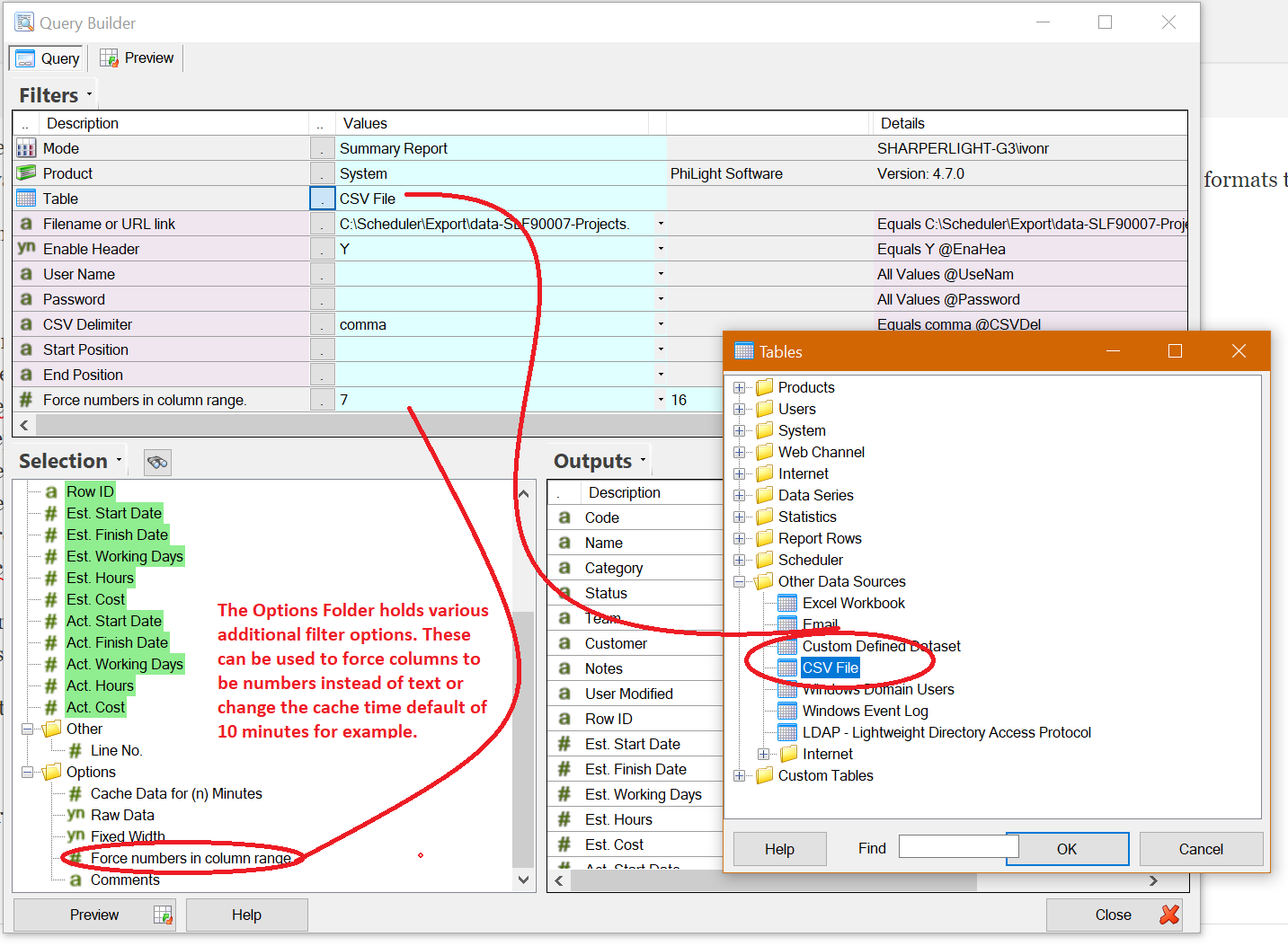 Working with CSV files