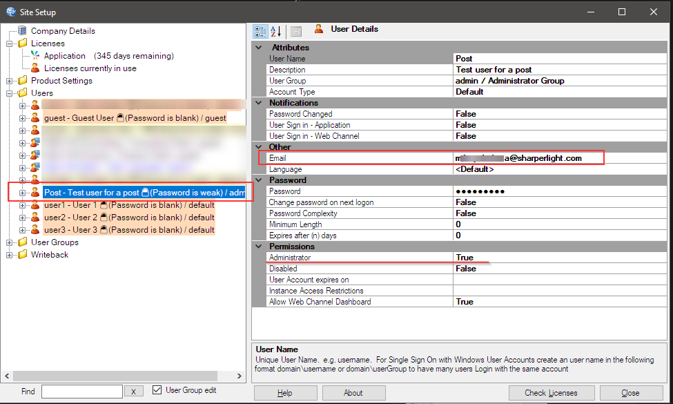 Admin User – Lost Password