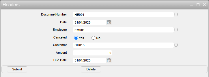 Customizing the Data Entry Form with DataModel